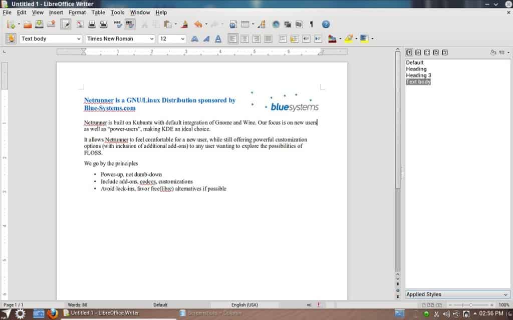 libreoffice writer assignment